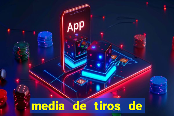 media de tiros de meta por jogo